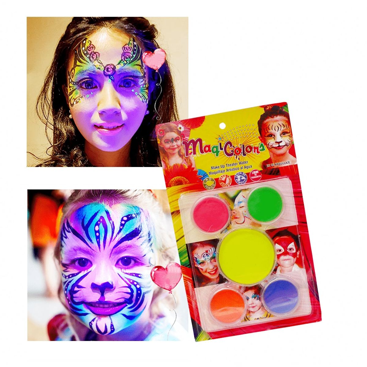 MASK COLORS - Set de 5  maquillaje en colores neón