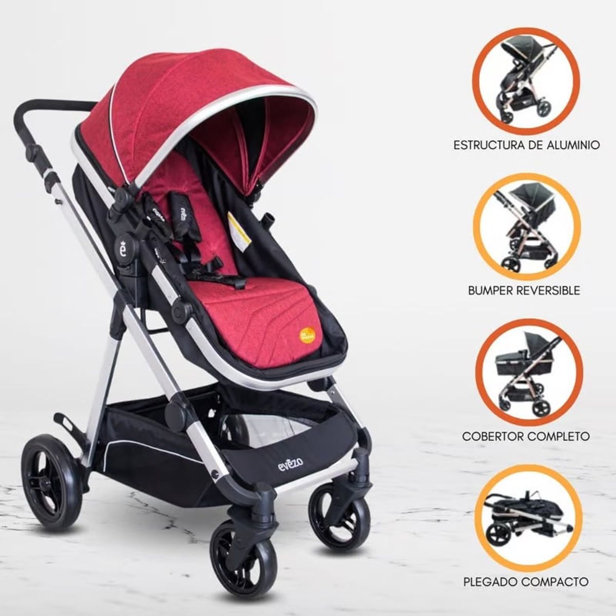 EBABY - Evezo coche moises Poloc Deluxe  EV158