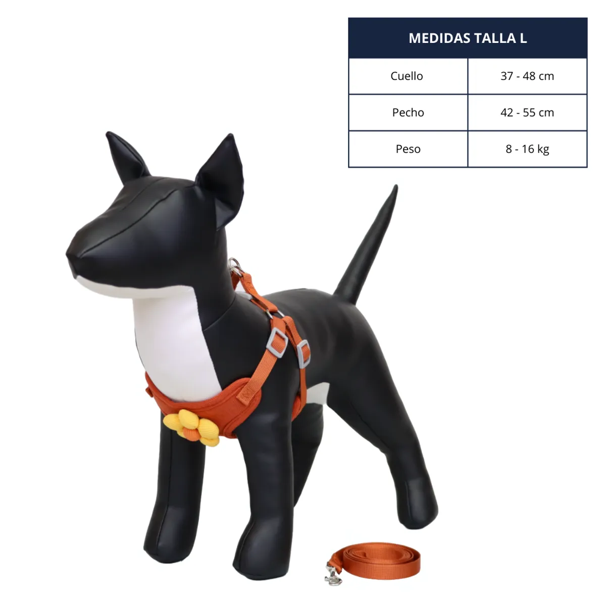 GENERICO - ARNÉS ROJO TALLA L PARA PERRO CON DECORACIÓN DE FLOR