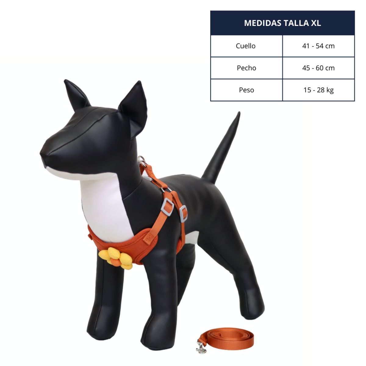 GENERICO - ARNÉS ROJO TALLA XL PARA PERRO CON DECORACIÓN DE FLOR