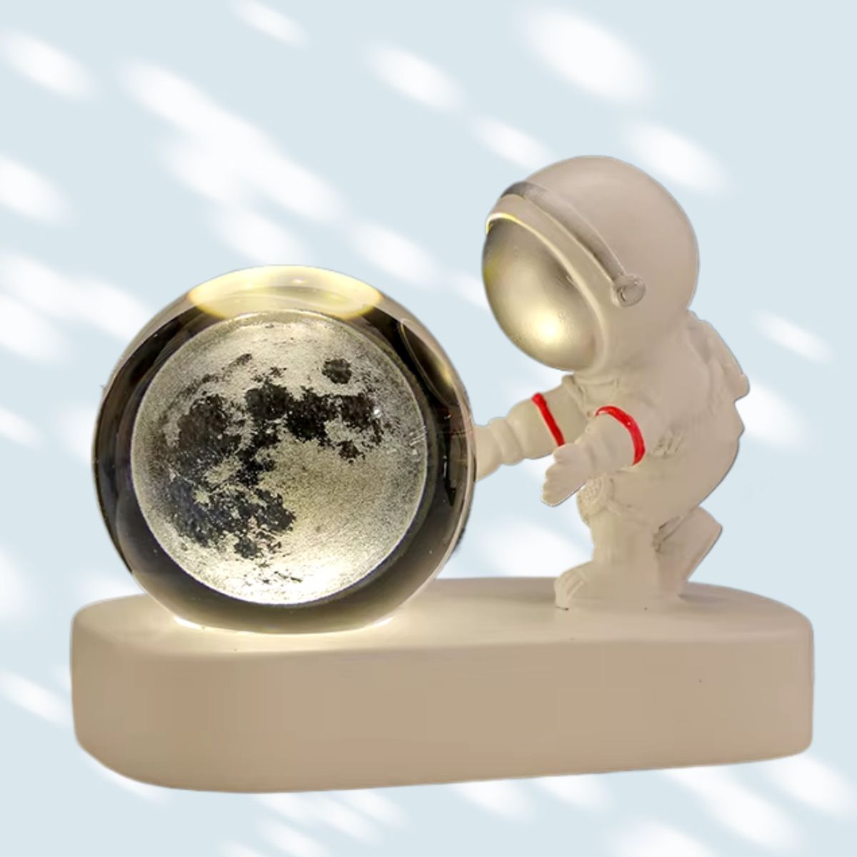 GENERICO - ESFERA DE CRISTAL 3D LÁMPARA MULTICOLORES ADORNO ASTRONAUTA DECORATIVO