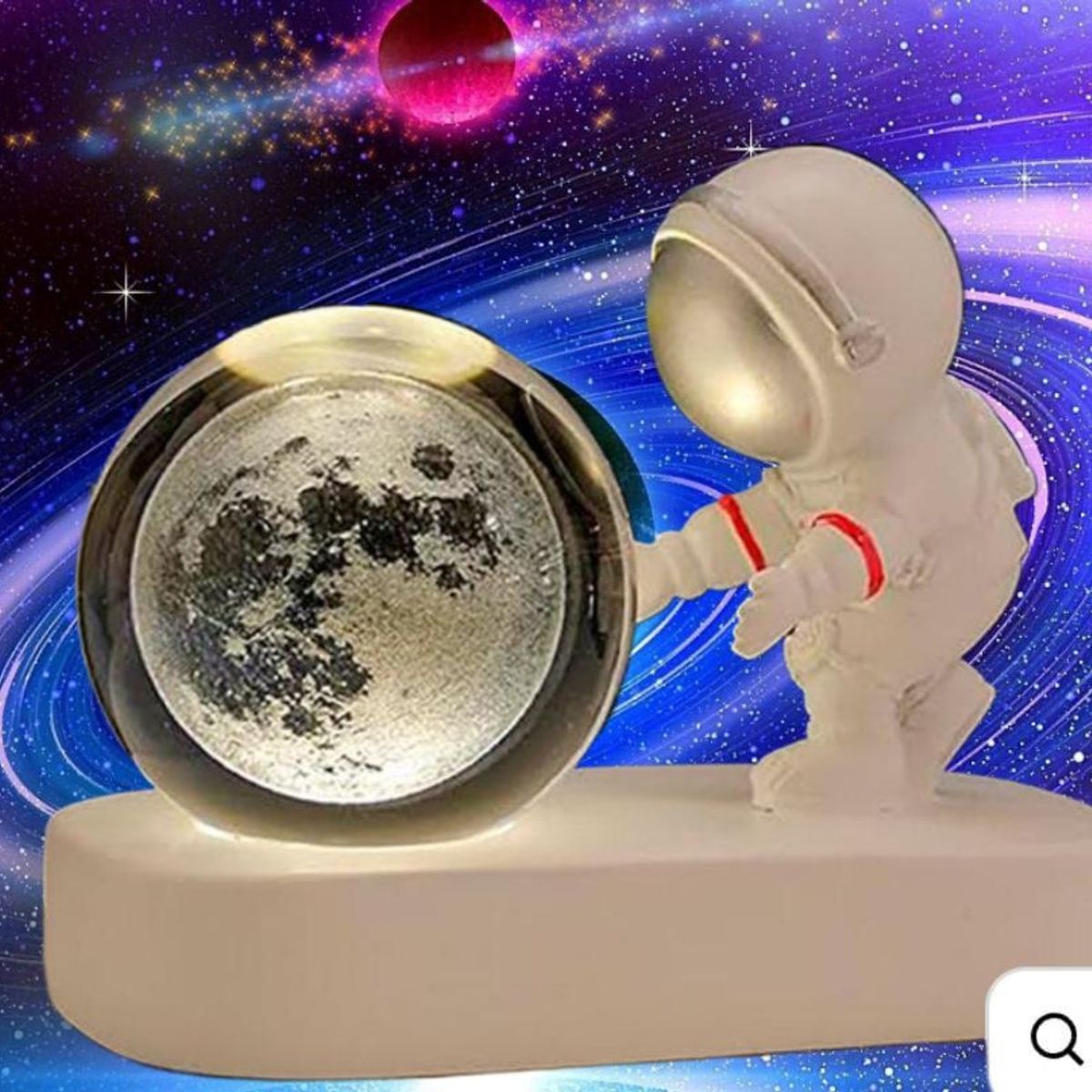 GENERICO - ESFERA DE CRISTAL 3D LÁMPARA MULTICOLORES ADORNO ASTRONAUTA DECORATIVO