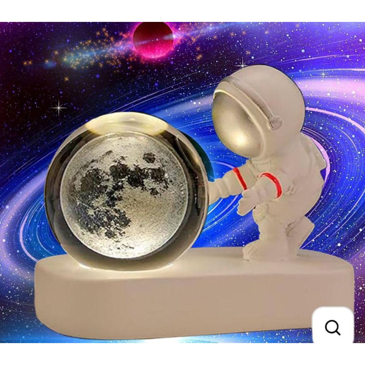 GENERICO - ESFERA DE CRISTAL 3D LÁMPARA MULTICOLORES ADORNO ASTRONAUTA DECORATIVO