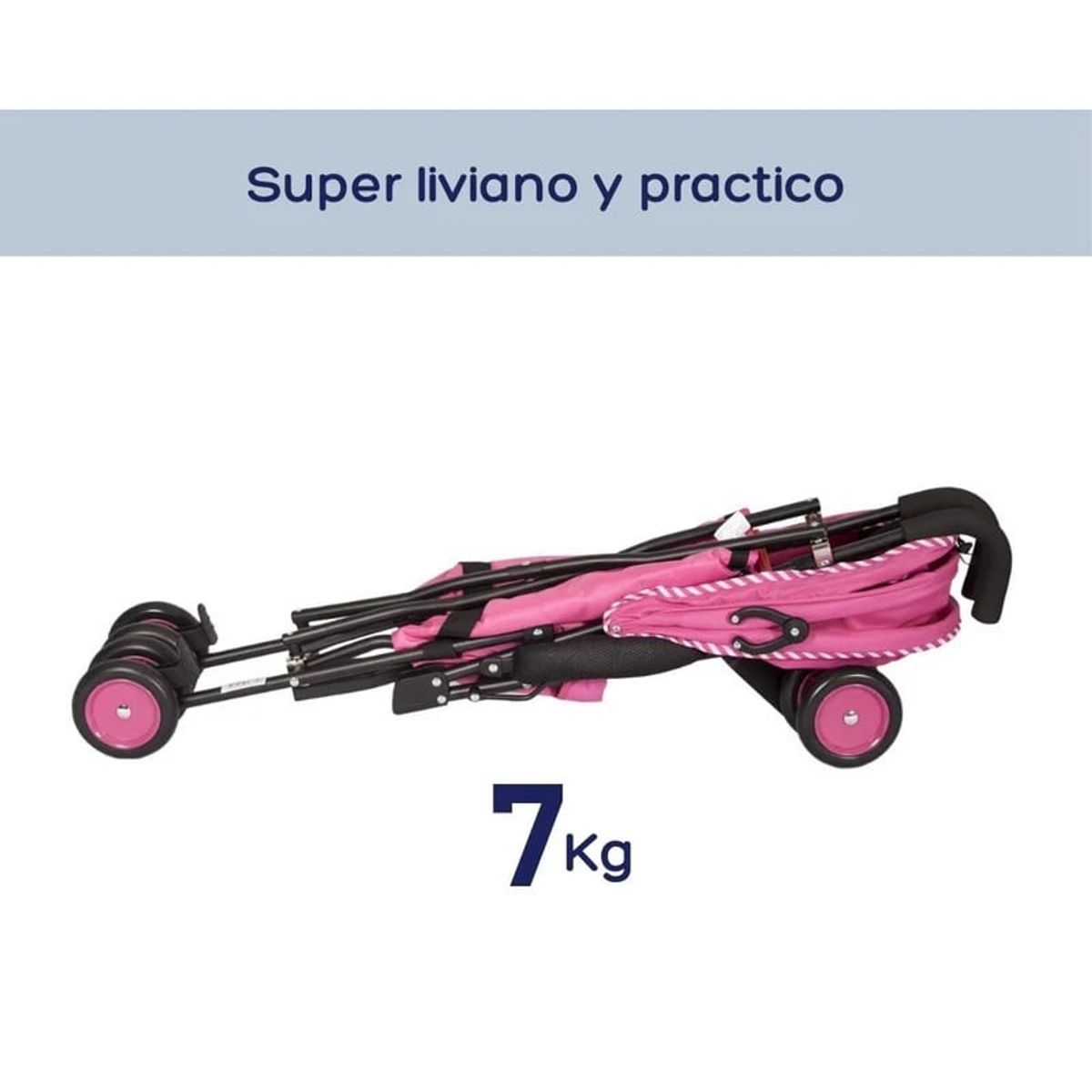 EBABY - Coche Bastón Practico y Liviano Fresh Style  EB2011-1 Rosado