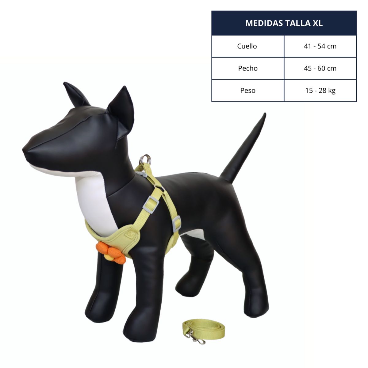 GENERICO - ARNÉS VERDE CLARO TALLA XL PARA PERRO CON DECORACIÓN DE FLOR