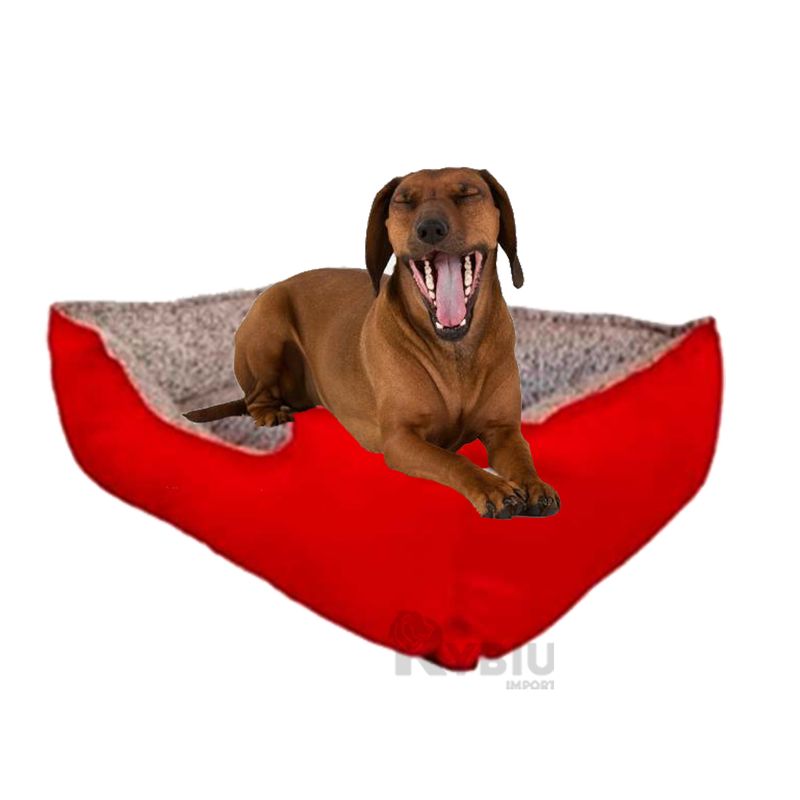 RYBIU IMPORT - Cama con Base de Lona de Color Rojo XL Y+Papel de Regalo