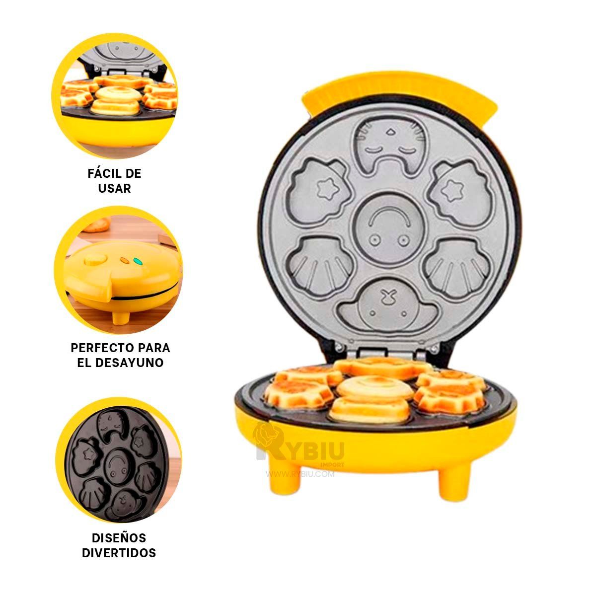 RYBIU IMPORT - Waflera Carita Moldes Amarillo Y+Regalo Agendita.