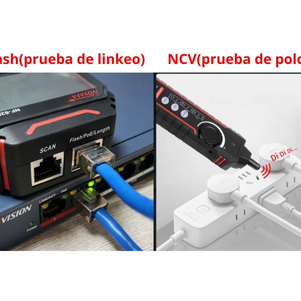 NOYAFA - Tester Rastreador De Cable Rj45 Generador de tonos Recargable