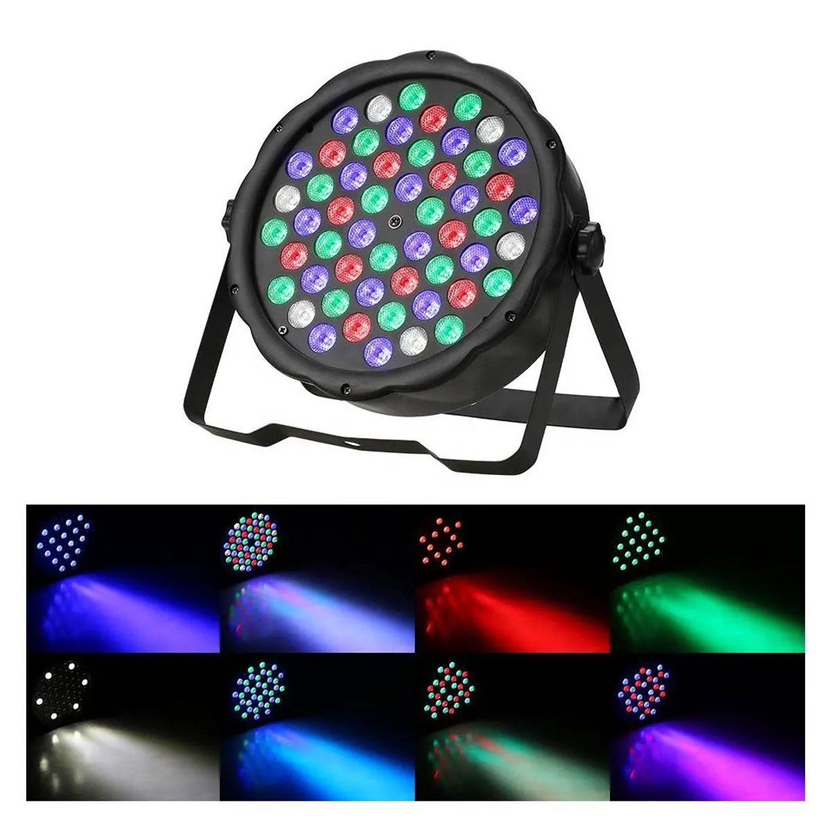 GENERICO - Tacho Par Led Rgb 54 Led Control Remoto Dmx Fiesta Dj Evento
