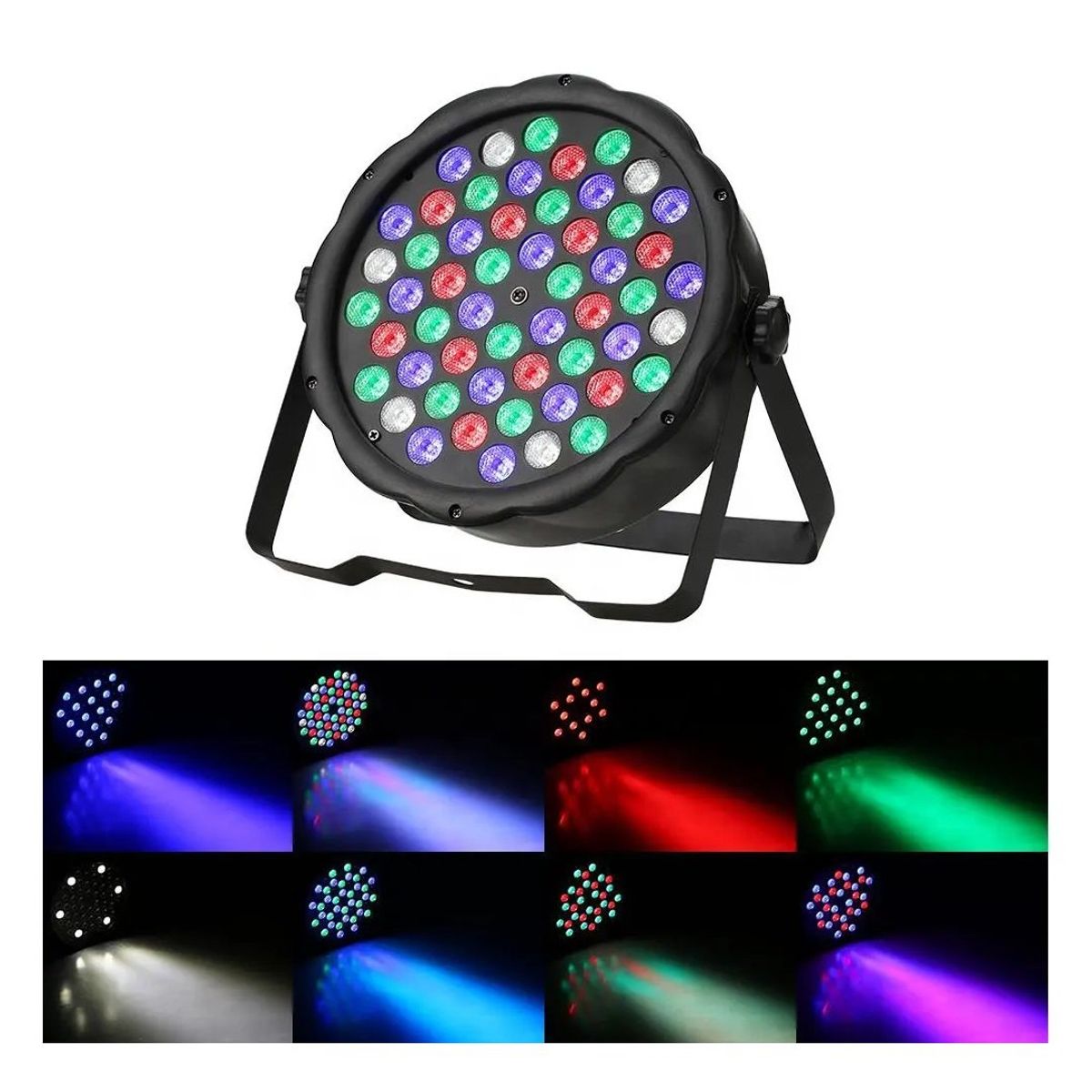 GENERICO - Tacho Par Led Rgb 54 Led Control Remoto Dmx Fiesta Dj Evento