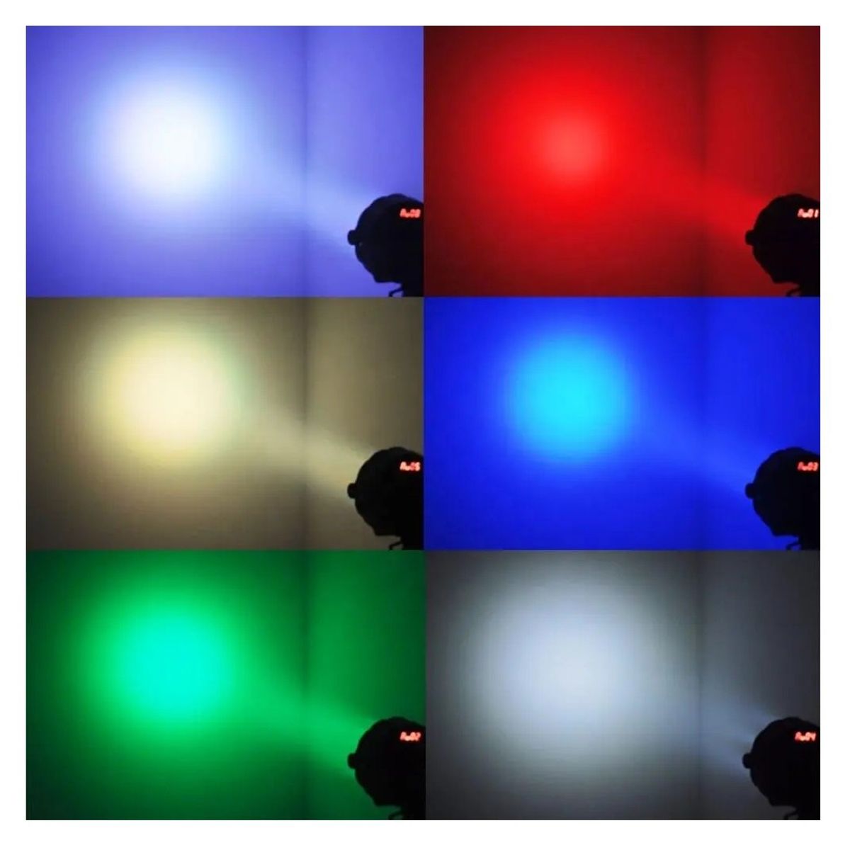 GENERICO - Tacho Par Led Rgb 54 Led Control Remoto Dmx Fiesta Dj Evento