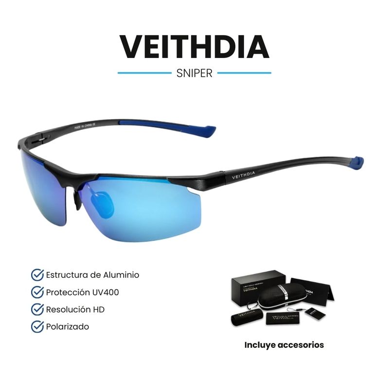 VEITHDIA - Lentes de Sol VEITHDIA Sniper - Polarizados - UV400