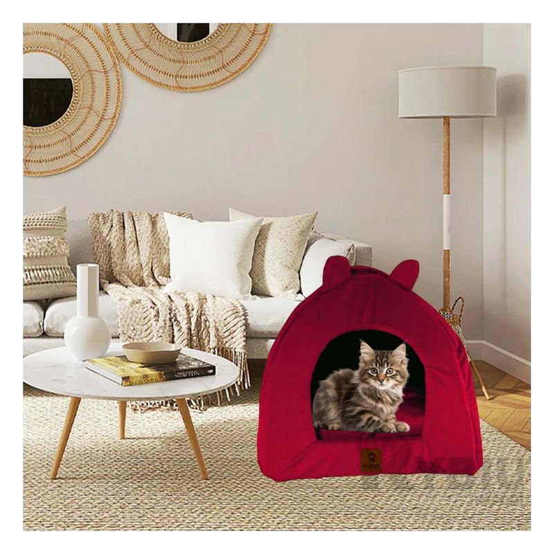 RYBIU IMPORT - Cama Acogedor para Canes Talla S de Guinda Y+Agendita