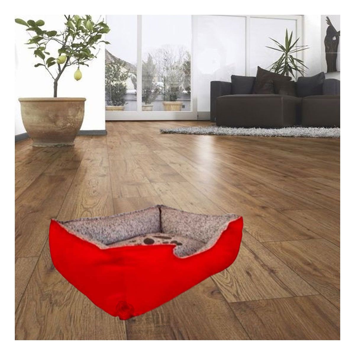 RYBIU IMPORT - Base Comoda de Dormir Talla L Rojo Y+Banderitas Adhesivas