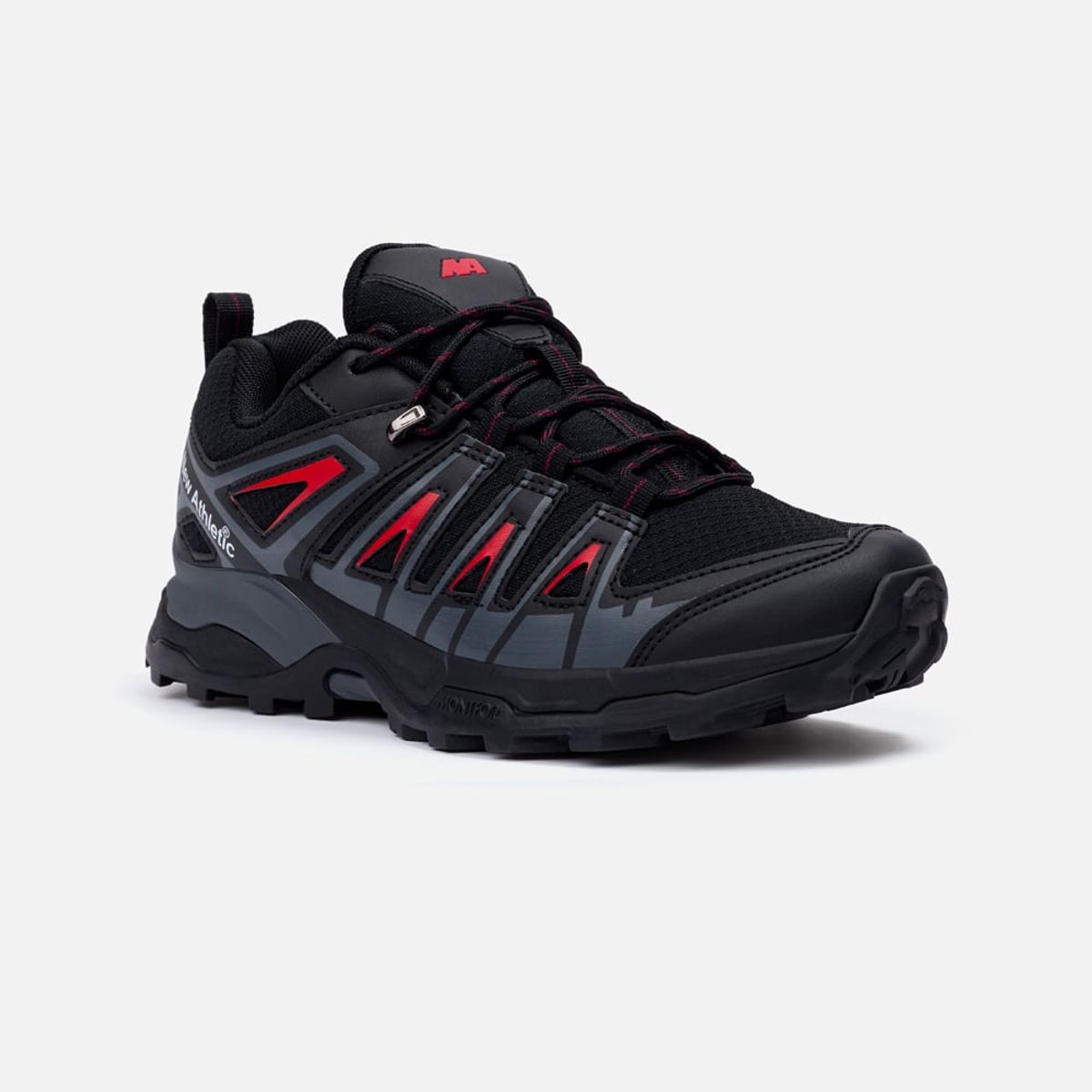 NEW ATHLETIC - Zapatillas New Athletic Outdoor Montfor62 Negro Con Rojo Mujer