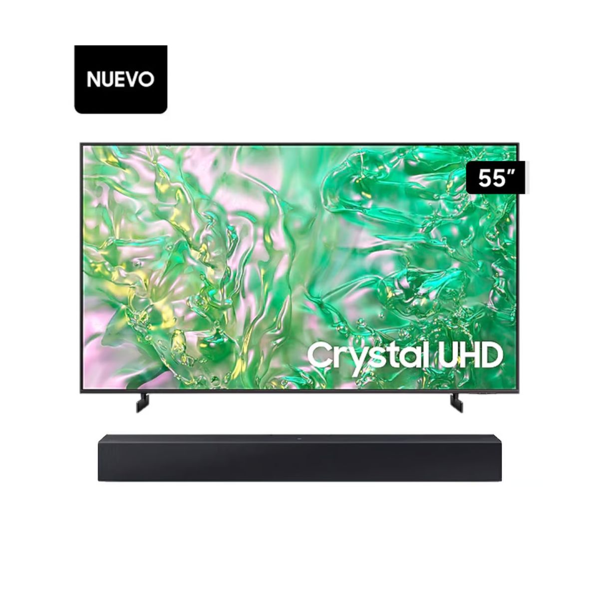 SAMSUNG - Televisor Samsung 55 UHD Crystal 4K Tizen OS Smart TV UN55DU8000 + Soundbar