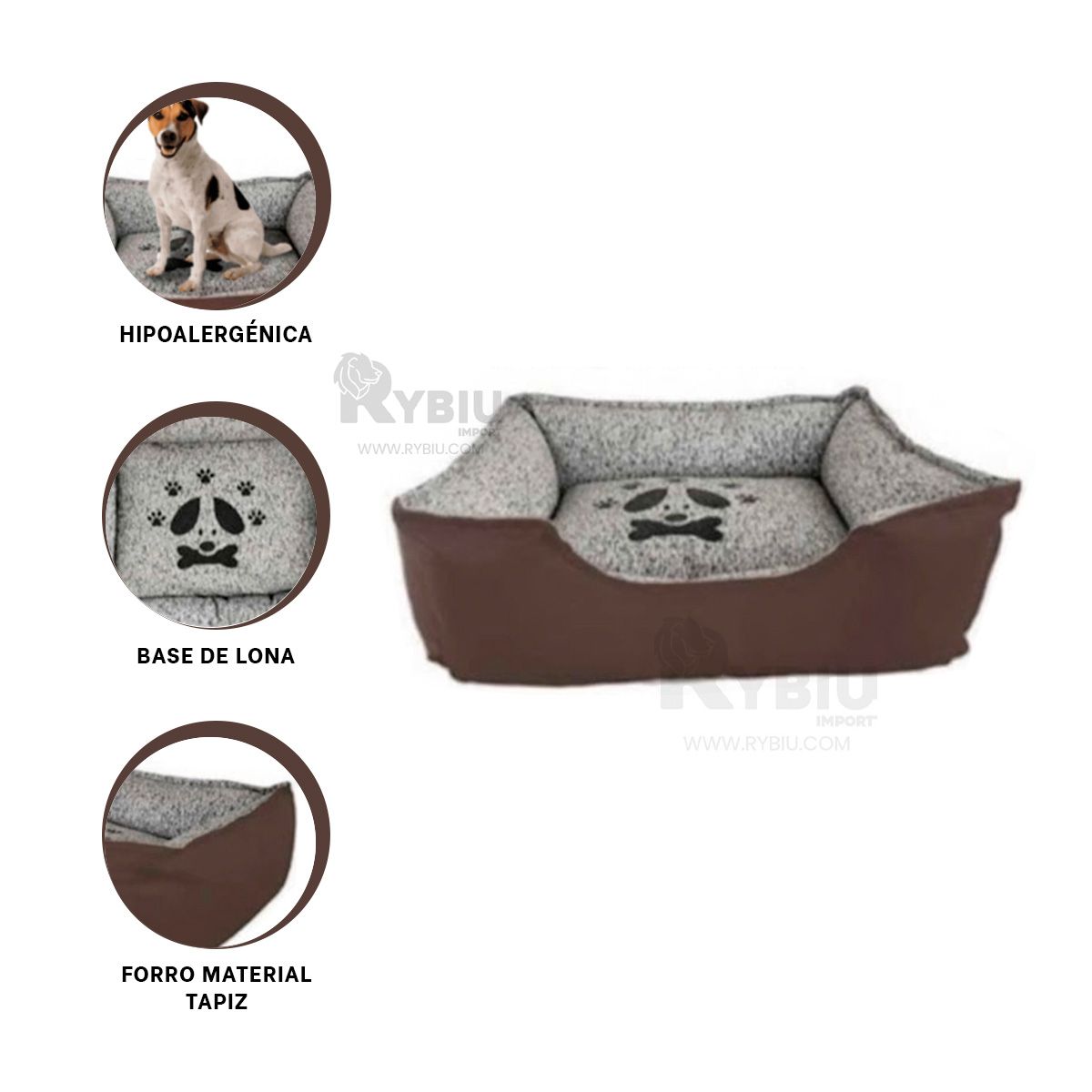 GENERICO - Cama Comoda para Perro Marron en Talla XXL Y+Papel de Regalo