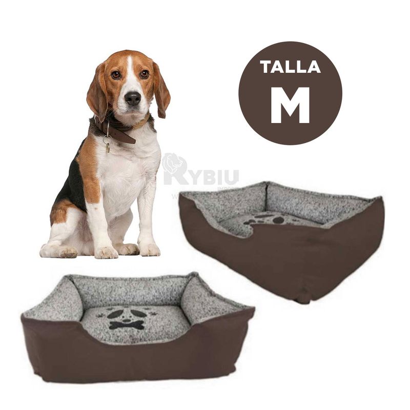 RYBIU IMPORT - Cama Talla M Ideal para Perro en Marron Y+Regalo Agendita