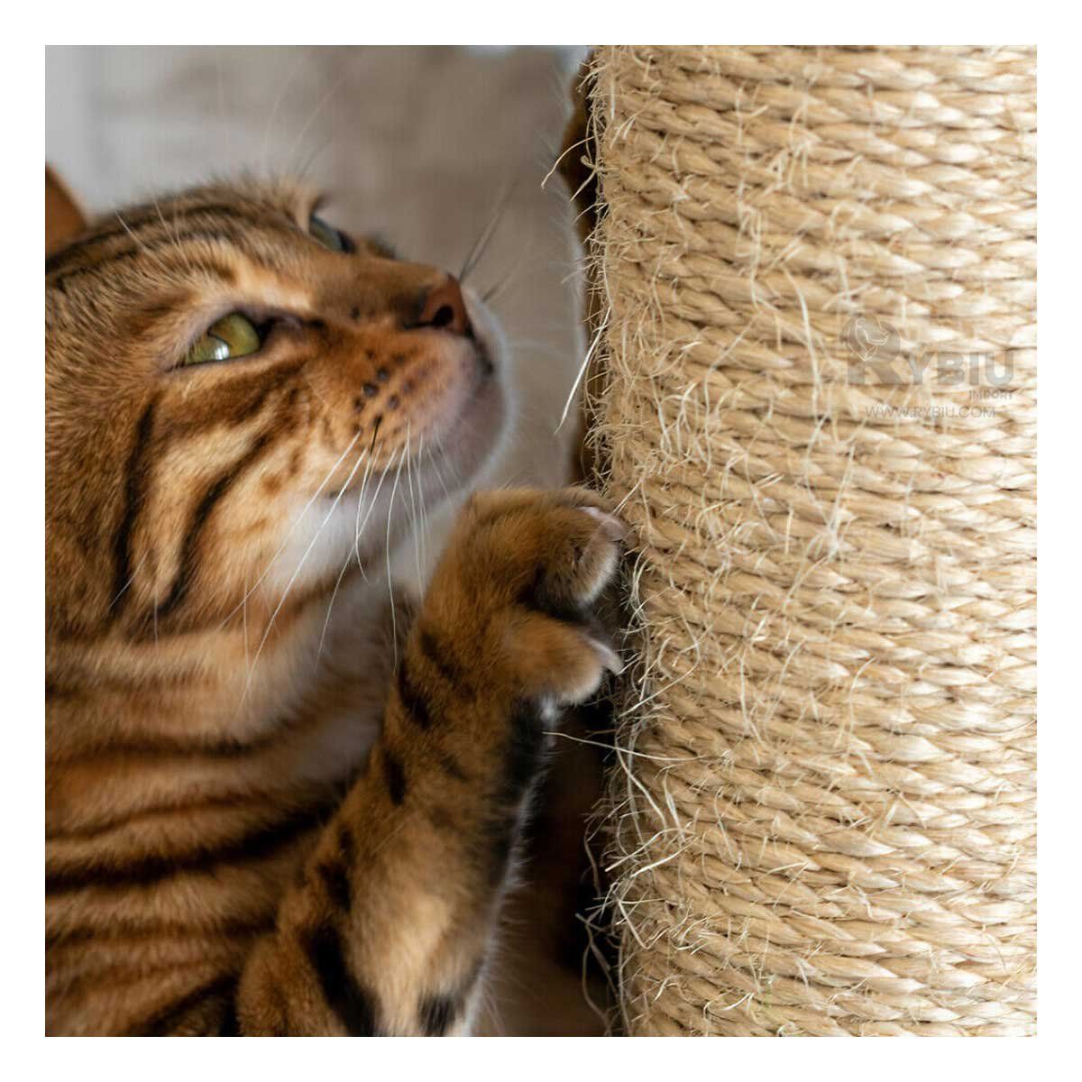 GENERICO - Torre Antiestres para Felinos Color Marron Y+Regalo Stickers