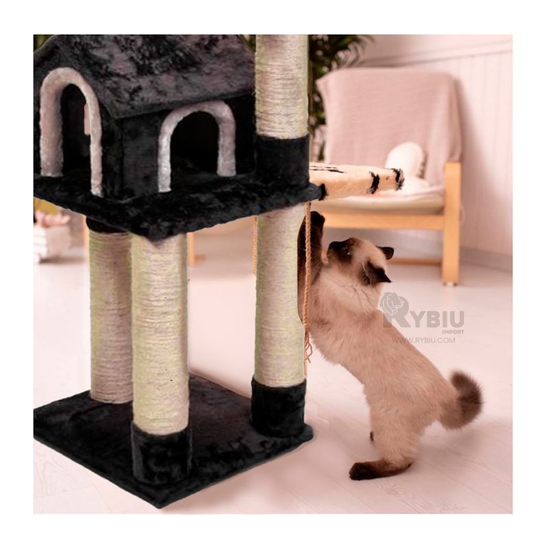 GENERICO - Gym Didactico Felino Gato en Negro Y+Regalo Agendita