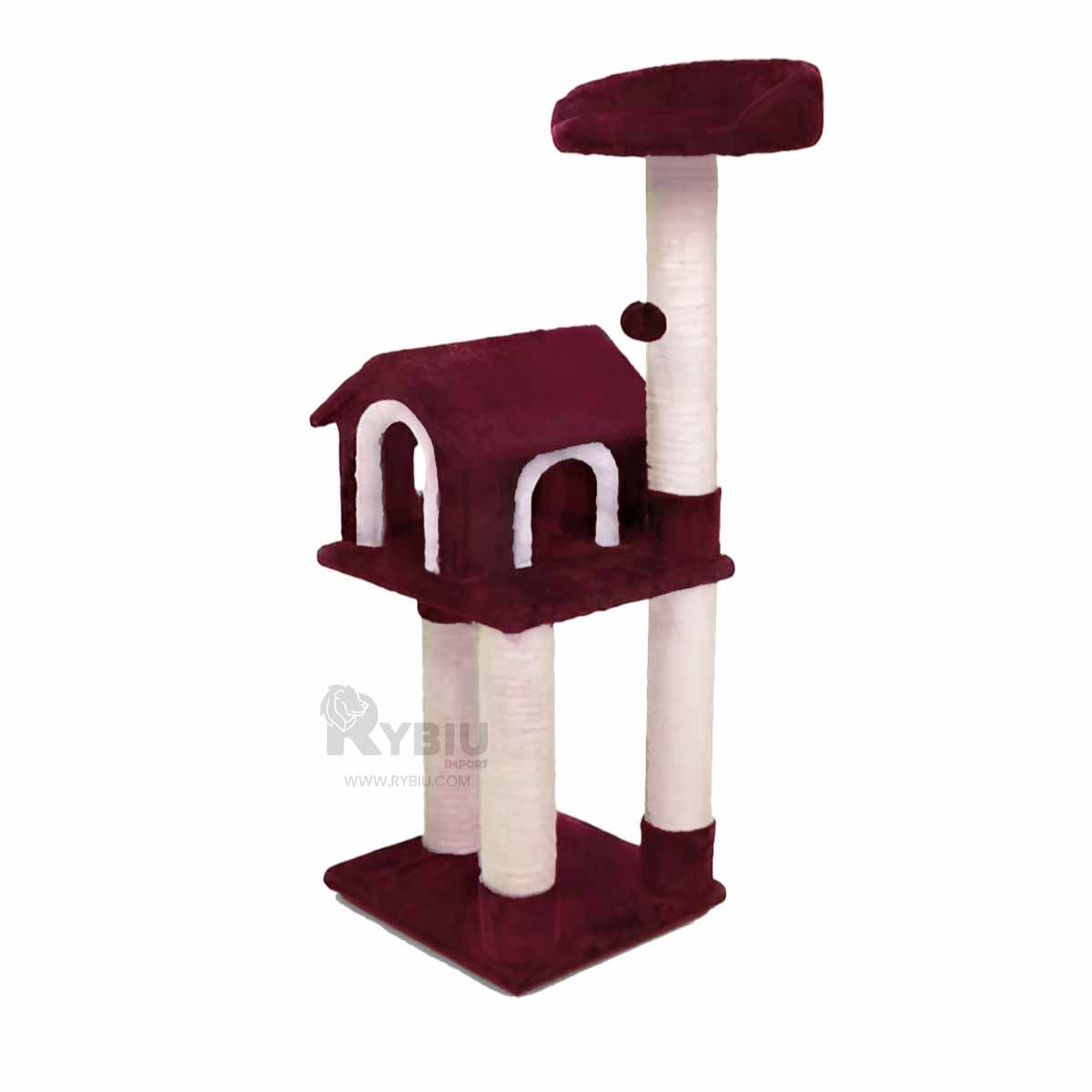 GENERICO - Torre de Juegos para Gatos de Color Guinda Y+Gift MiniAgenda