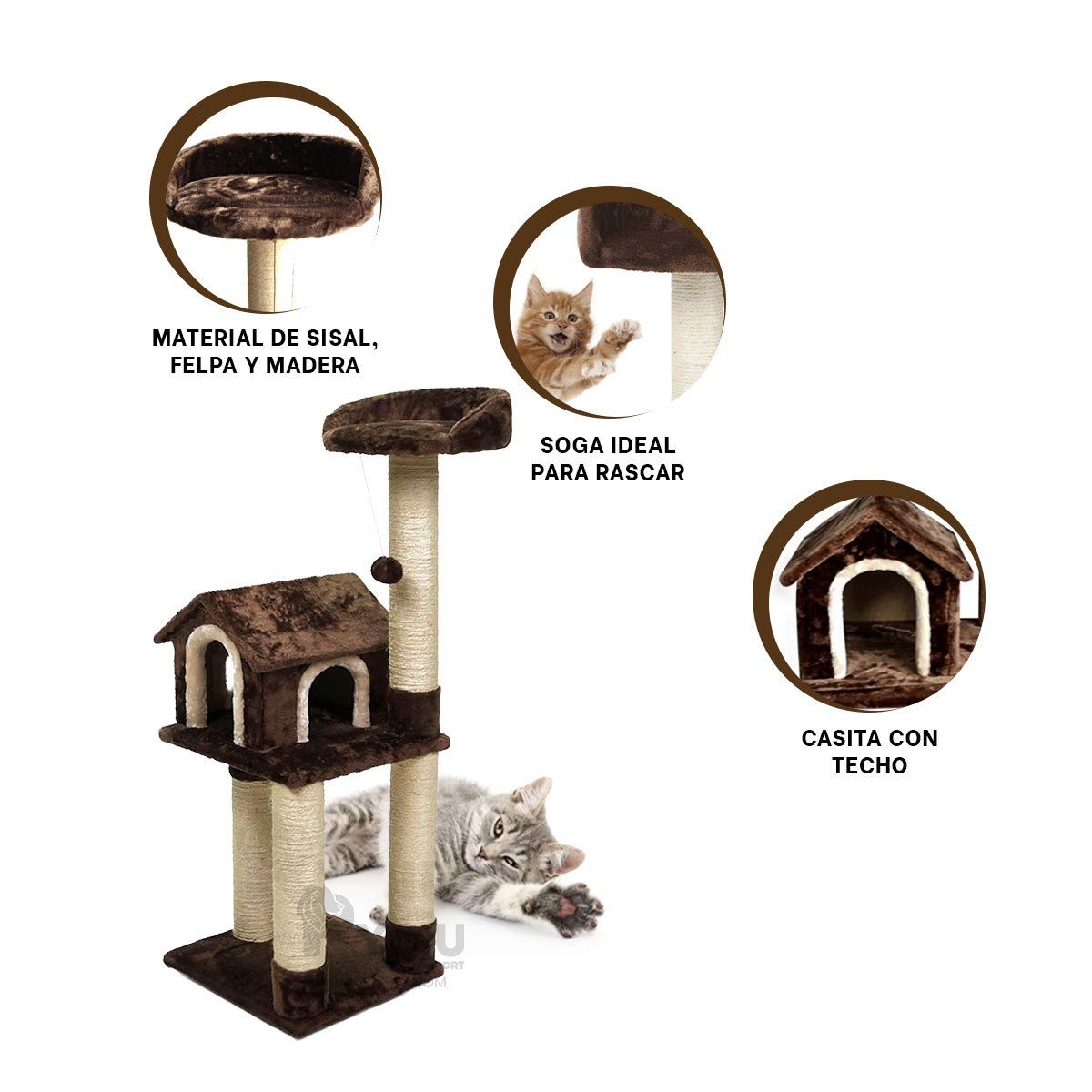 GENERICO - Gym Resistente y Duradero de Color Marron Y+Regalo Stickers