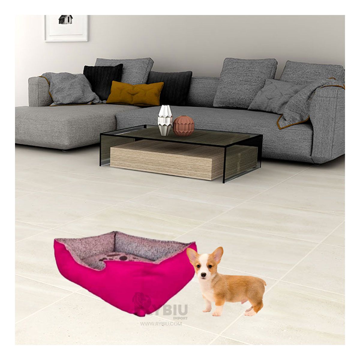 RYBIU IMPORT - Cama con Relleno de Napa S de Color Fucsia Y+Papel de Regalo