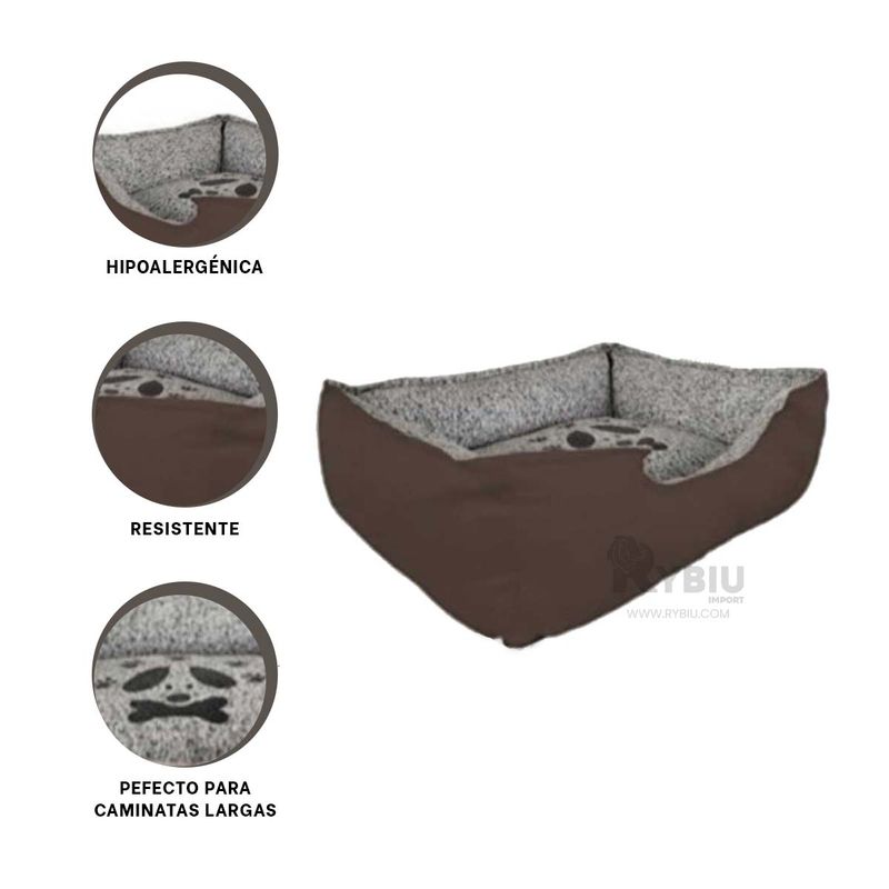 RYBIU IMPORT - Cojin Comodo para Perros Marron XL Y+Envoltorio de Regalo