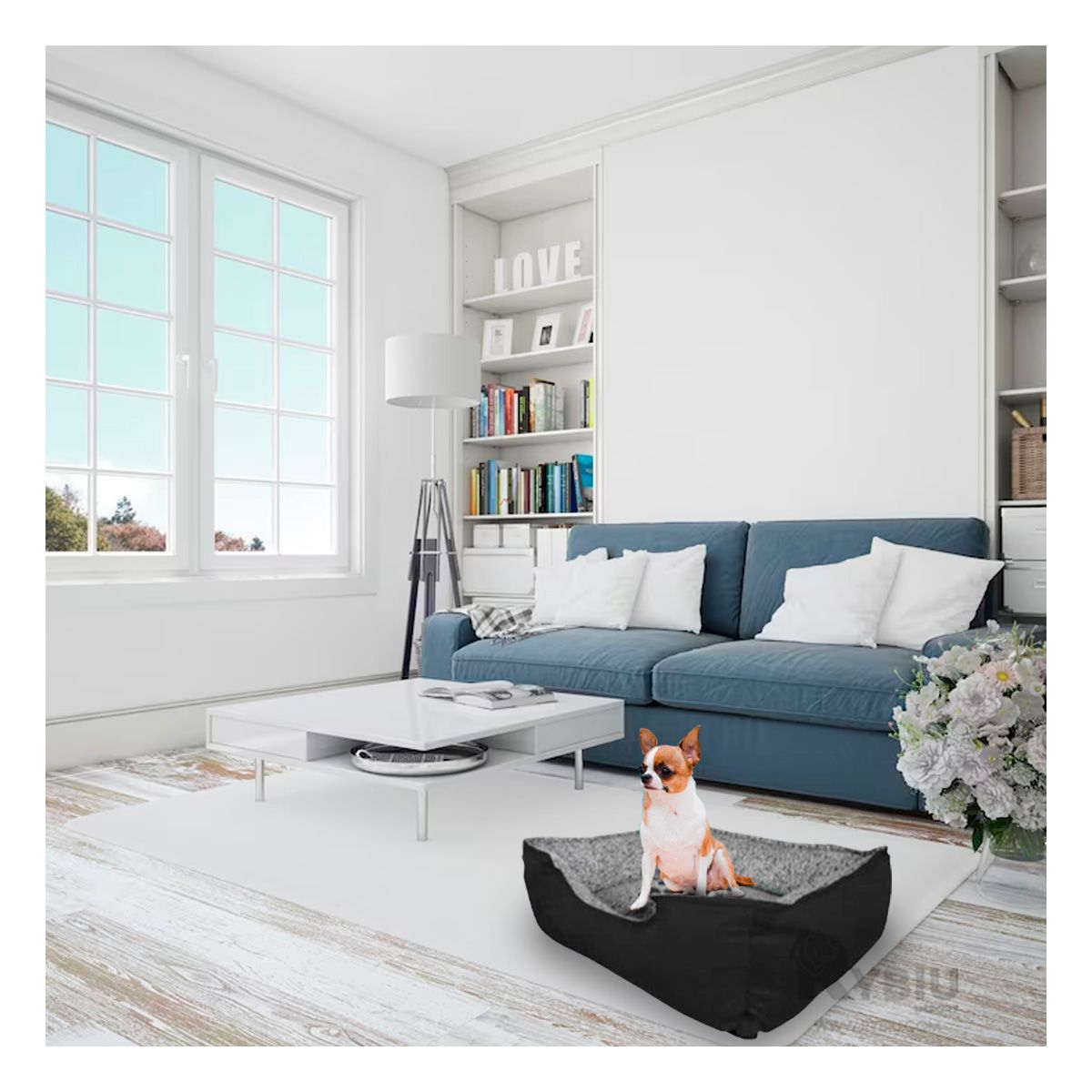 RYBIU IMPORT - Cama para Perro Talla S Hipoalergico de Color Negro
