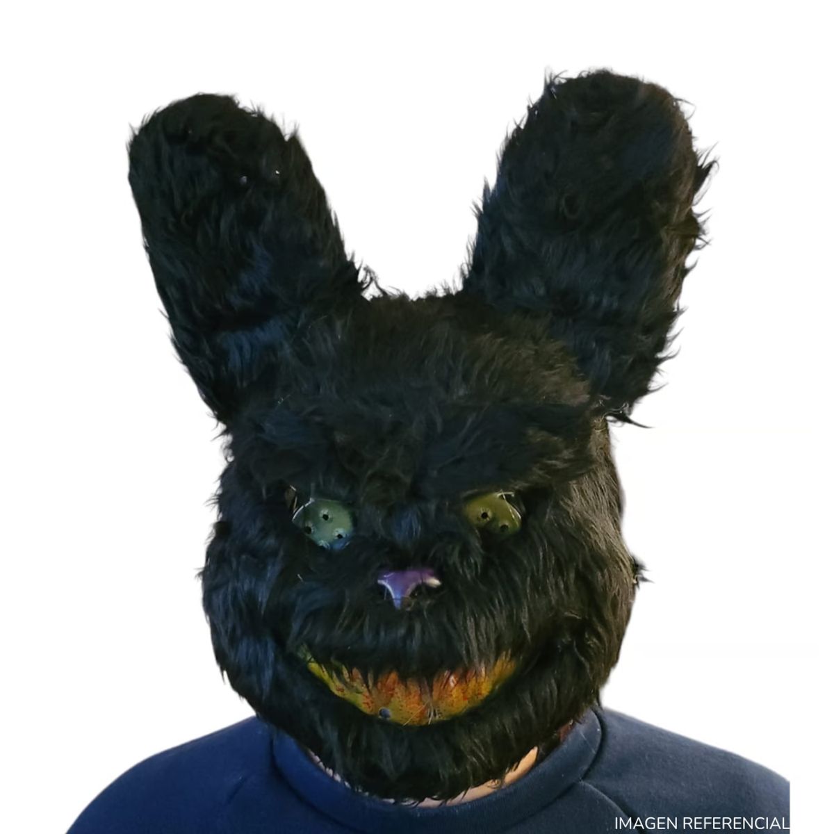 INSPIRA MARKET - Mascara Conejo Asesino De Peluche Halloween Con Luz Led