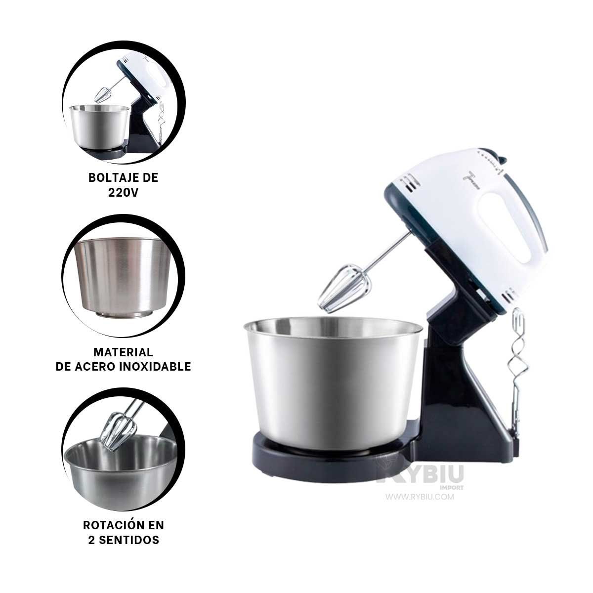 RYBIU IMPORT - Mezcladora Potente de Reposteria 2L Y+Gift MiniAgenda