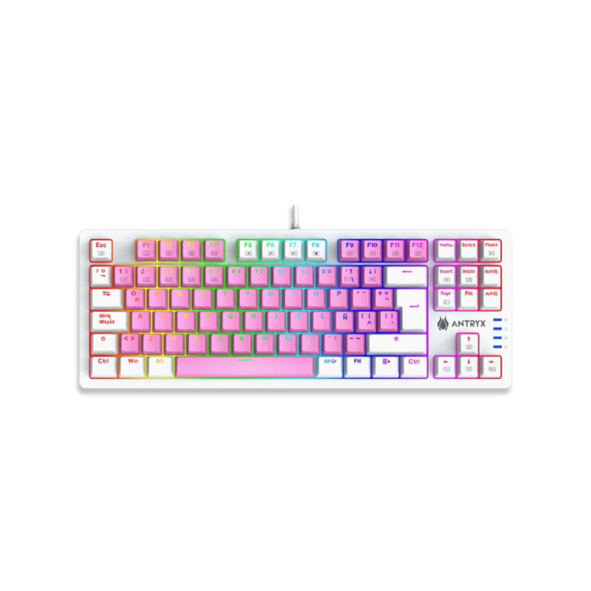 ANTRYX - Teclado Mecanico Tkl Antryx Chrome Storm MK840 Pink