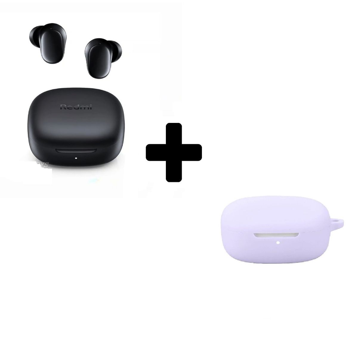 XIAOMI - Xiaomi Redmi Buds 6 Play - Negro + Funda de Silicona Lila