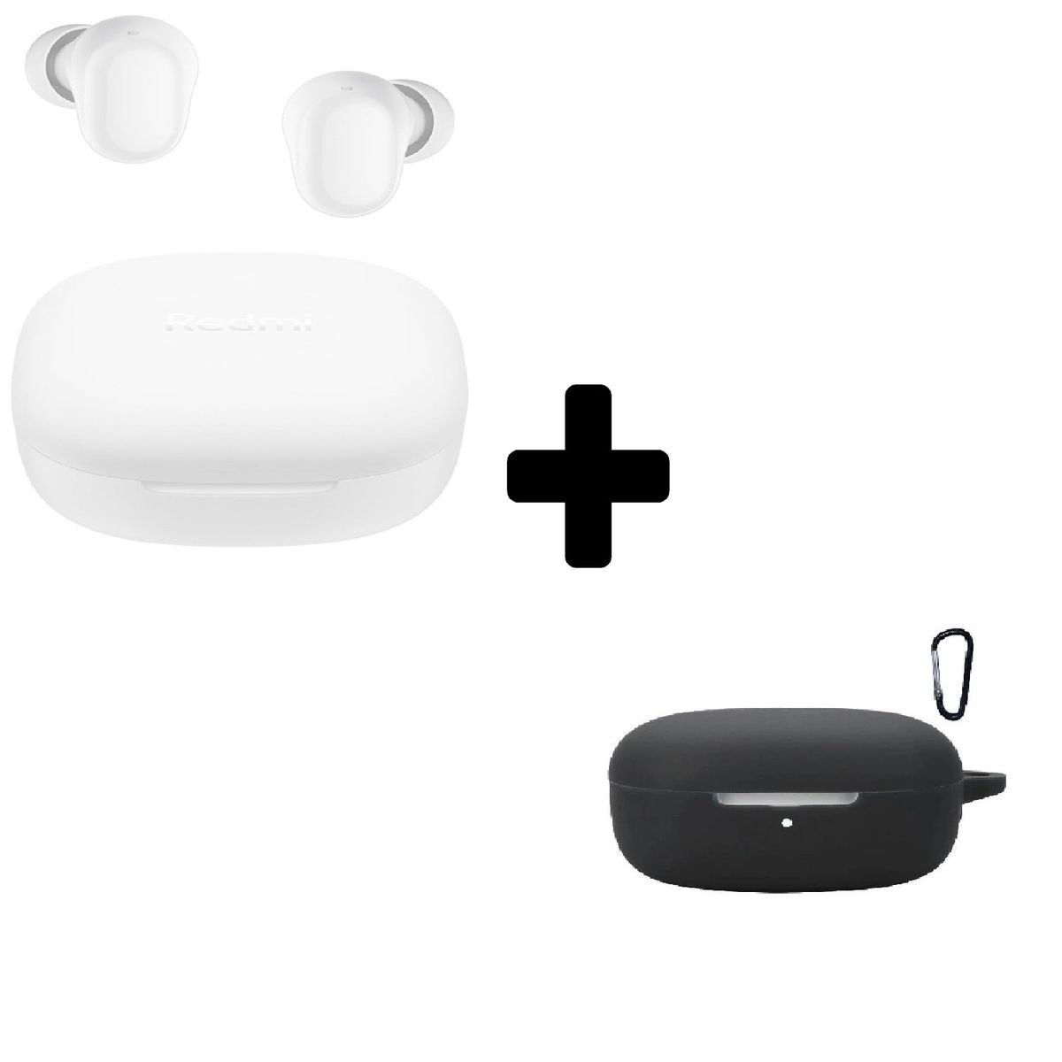 XIAOMI - Xiaomi Redmi Buds 6 Play Blanco + Funda de Silicona Negro