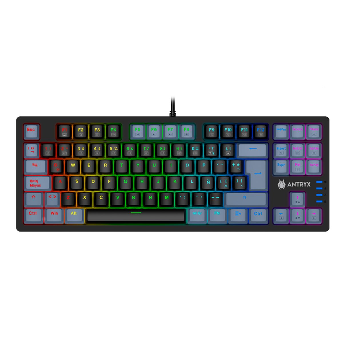 ANTRYX - TECLADO MECANICO TKL ANTRYX MK840L Black & GRAY