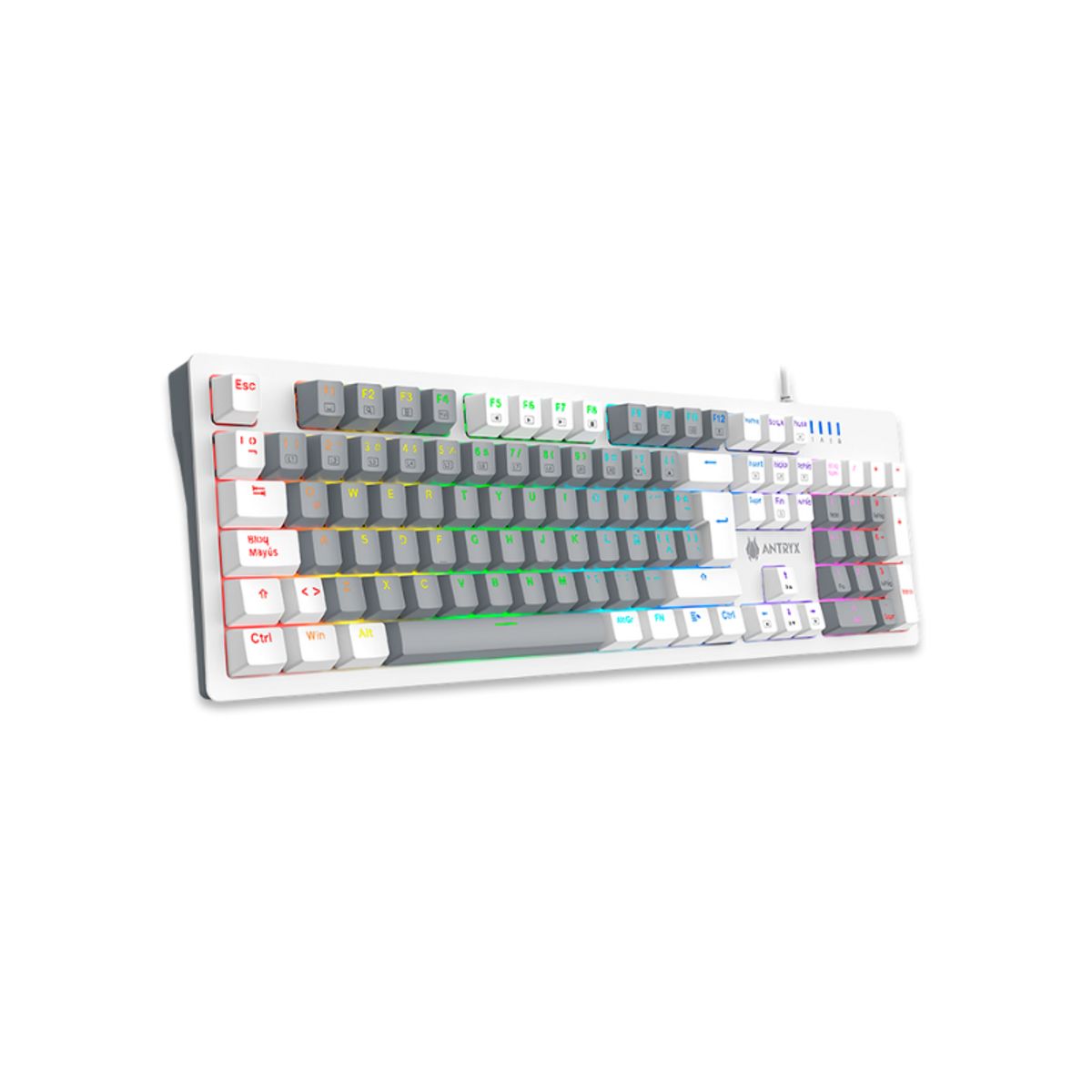 ANTRYX - TECLADO MECANICO ANTRYX MK860L WHITE & GRAY