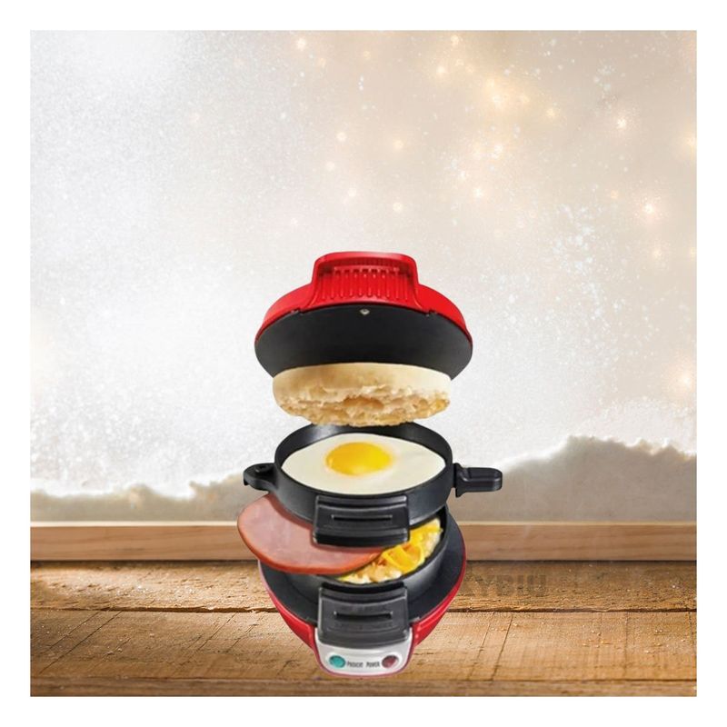 RYBIU IMPORT - Sarten Cocinadora de Sandwichera en Rojo Y+Papel de Regalo