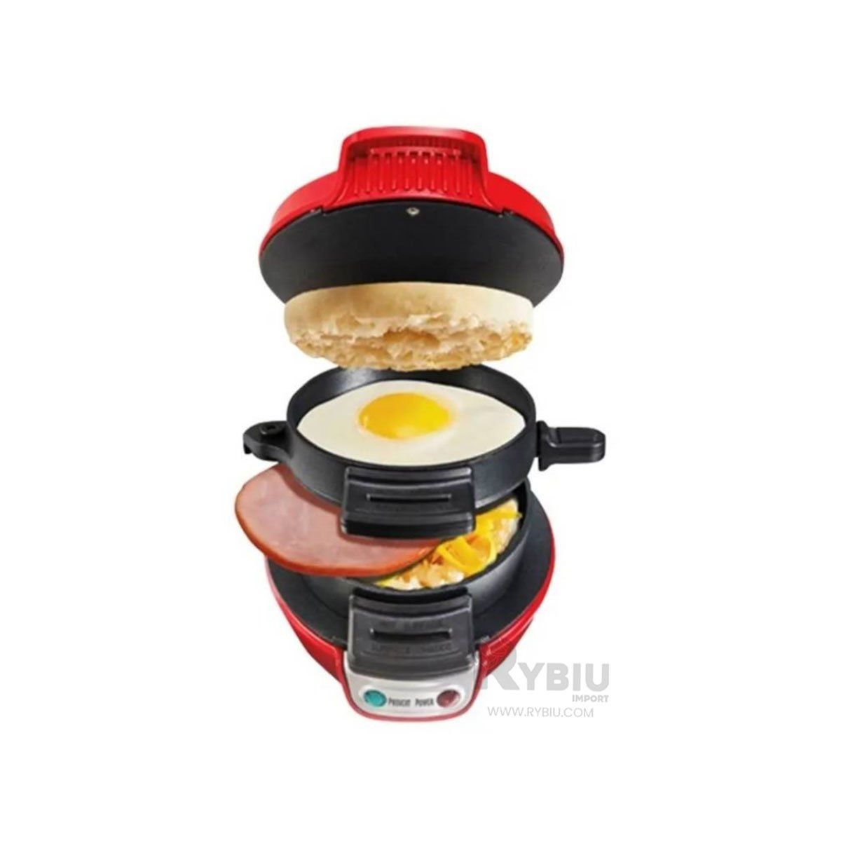 RYBIU IMPORT - Plancha Funcional de Hamburguesa en Rojo Y+Regalo Stickers