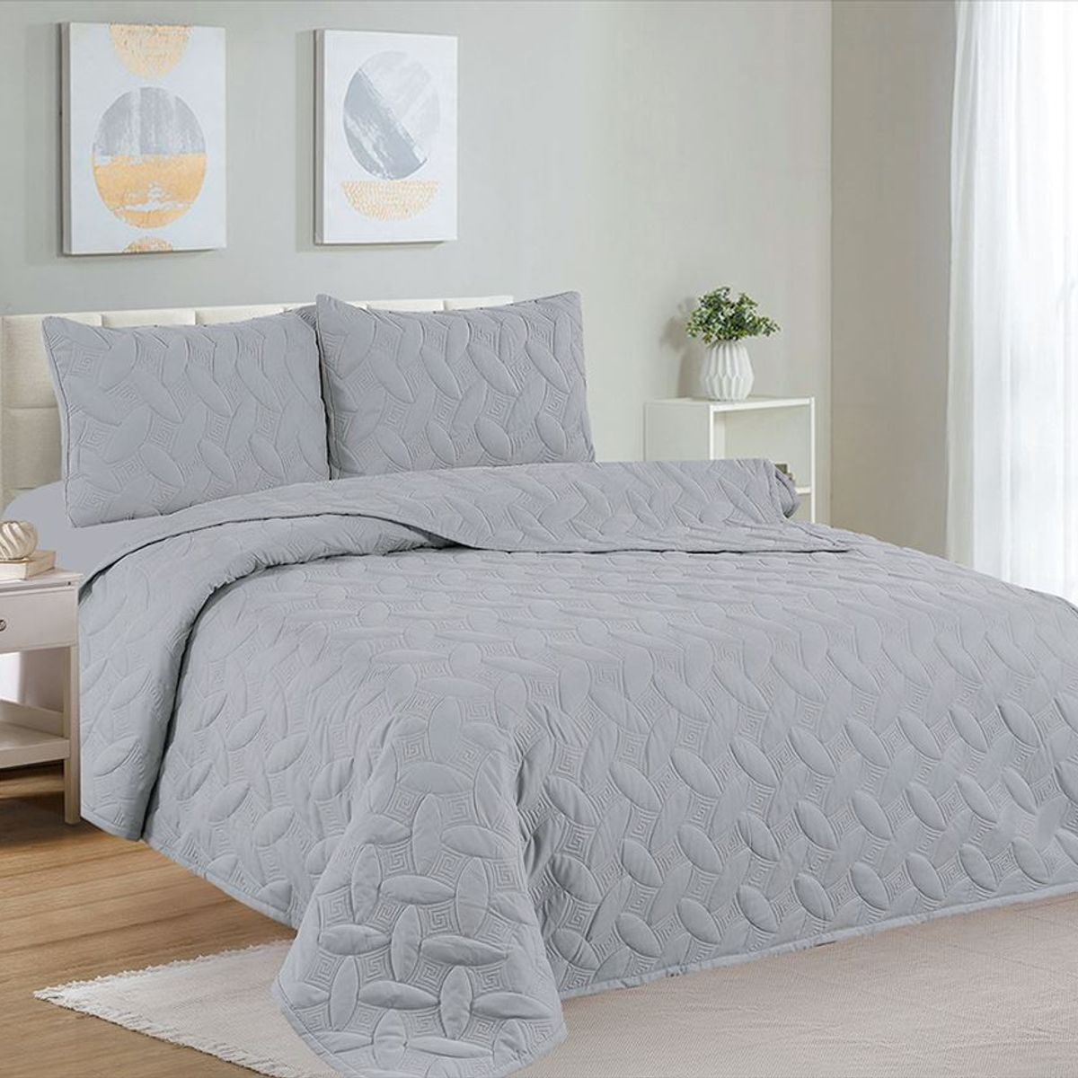 CASATEX - Cubrecama + Juego de sabanas 2 plazas 100% Algodón - 5 Piezas