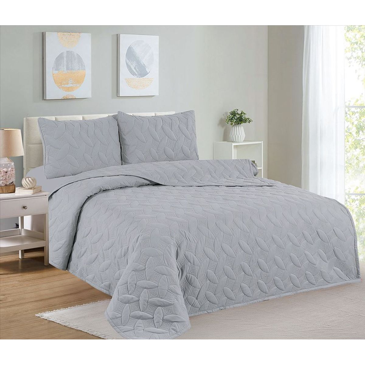 CASATEX - Cubrecama + Juego de sabanas 2 plazas 100% Algodón - 5 Piezas