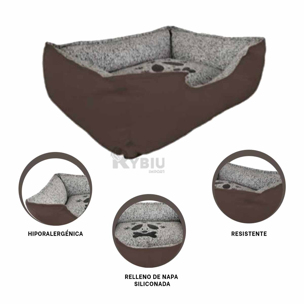RYBIU IMPORT - Cama Hipoalergica para Perros de Marron Y+Regalo Stickers