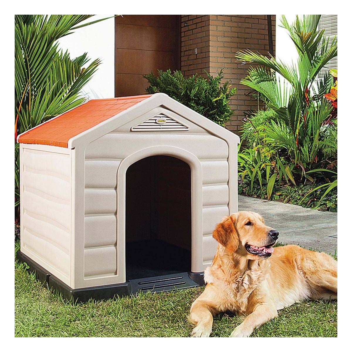 GENERICO - Caseta Comoda Funcional para Perro Mediana Y+Stickers