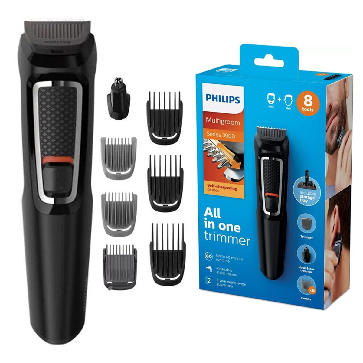 PHILIPS - Recortador de Barba Multigroom 8 en 1