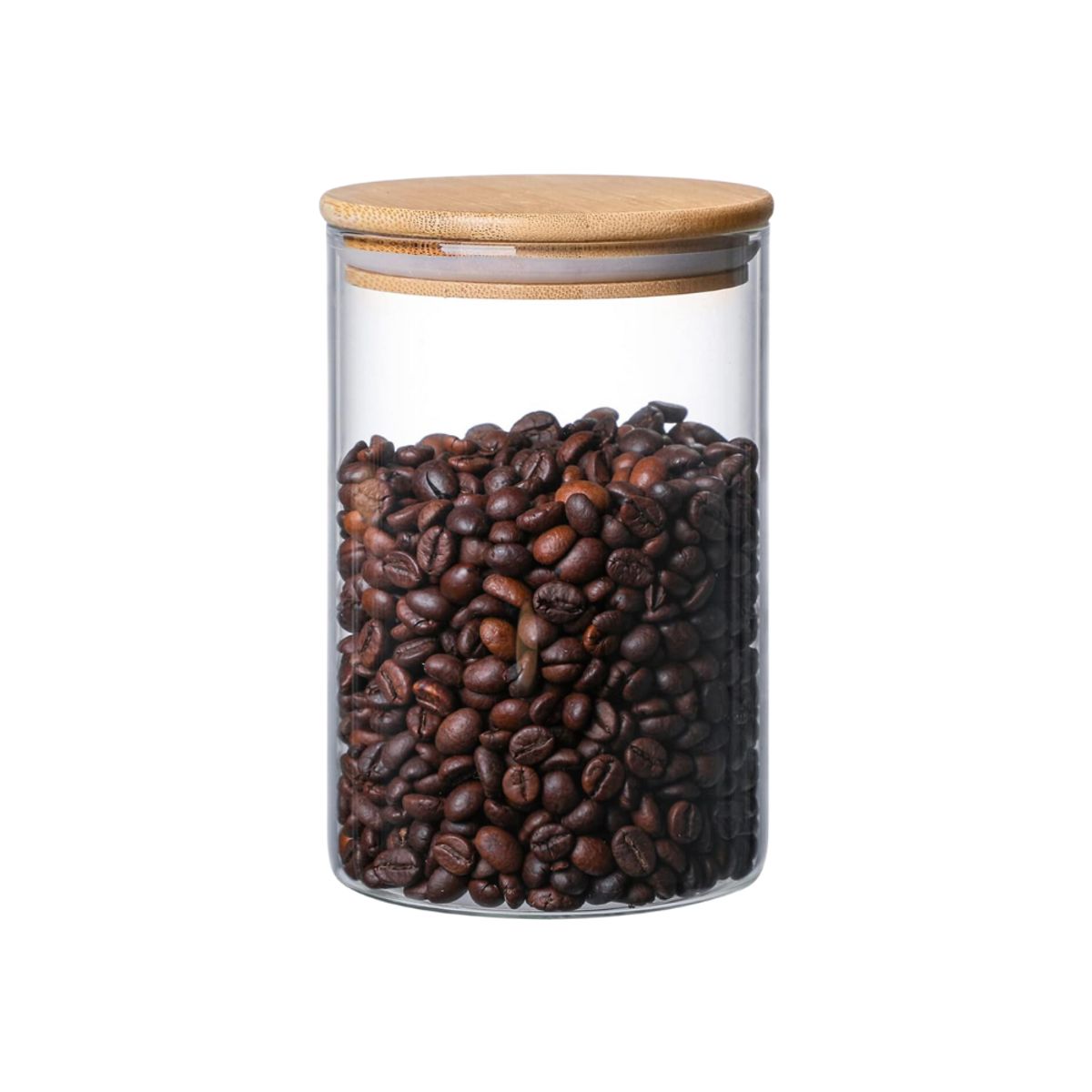 INSPIRA - Frasco de Vidrio Borosilicato con Tapa de Bambú 450 ml