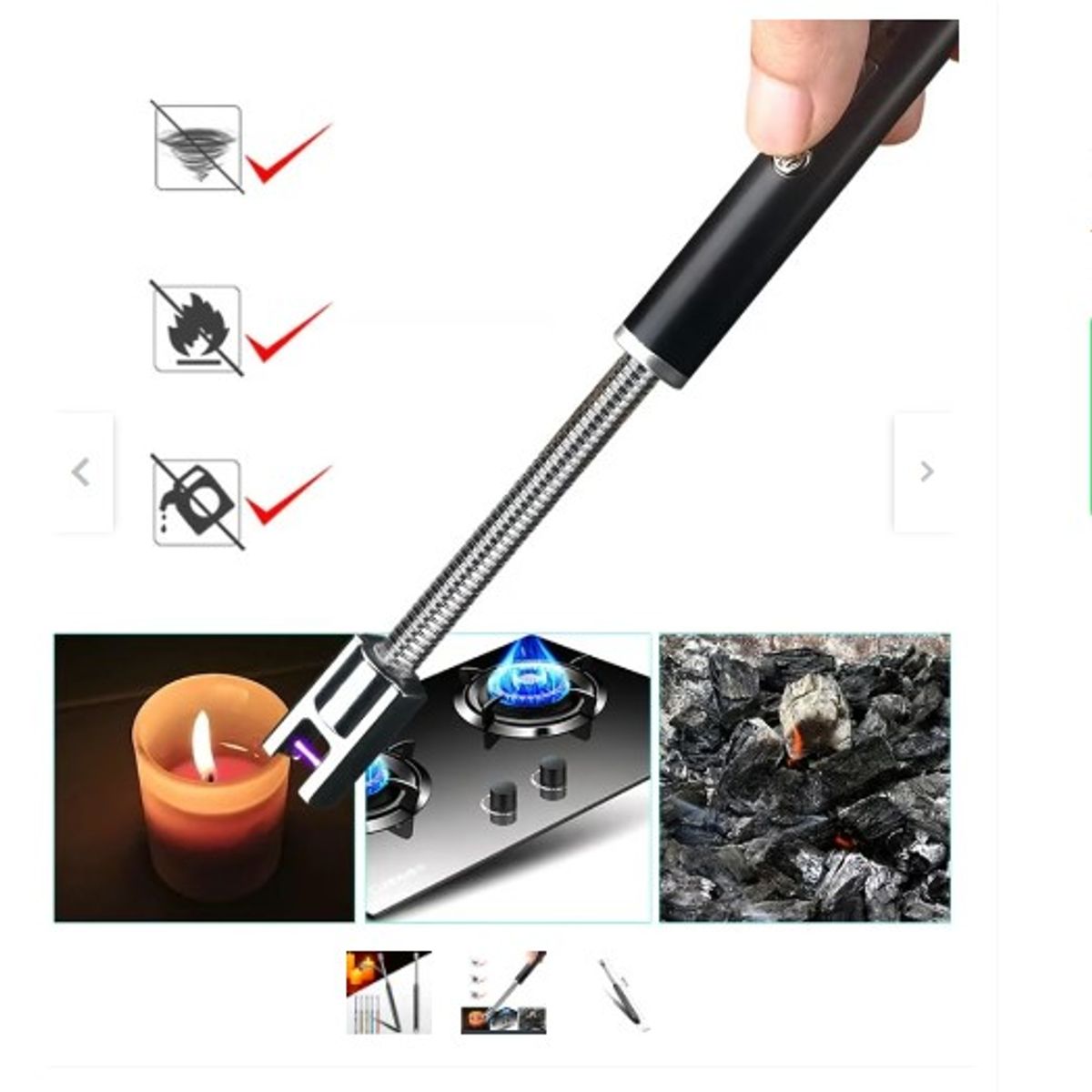 GENERICO - Encendedor De Plasma Eléctrico Recargable Flexible