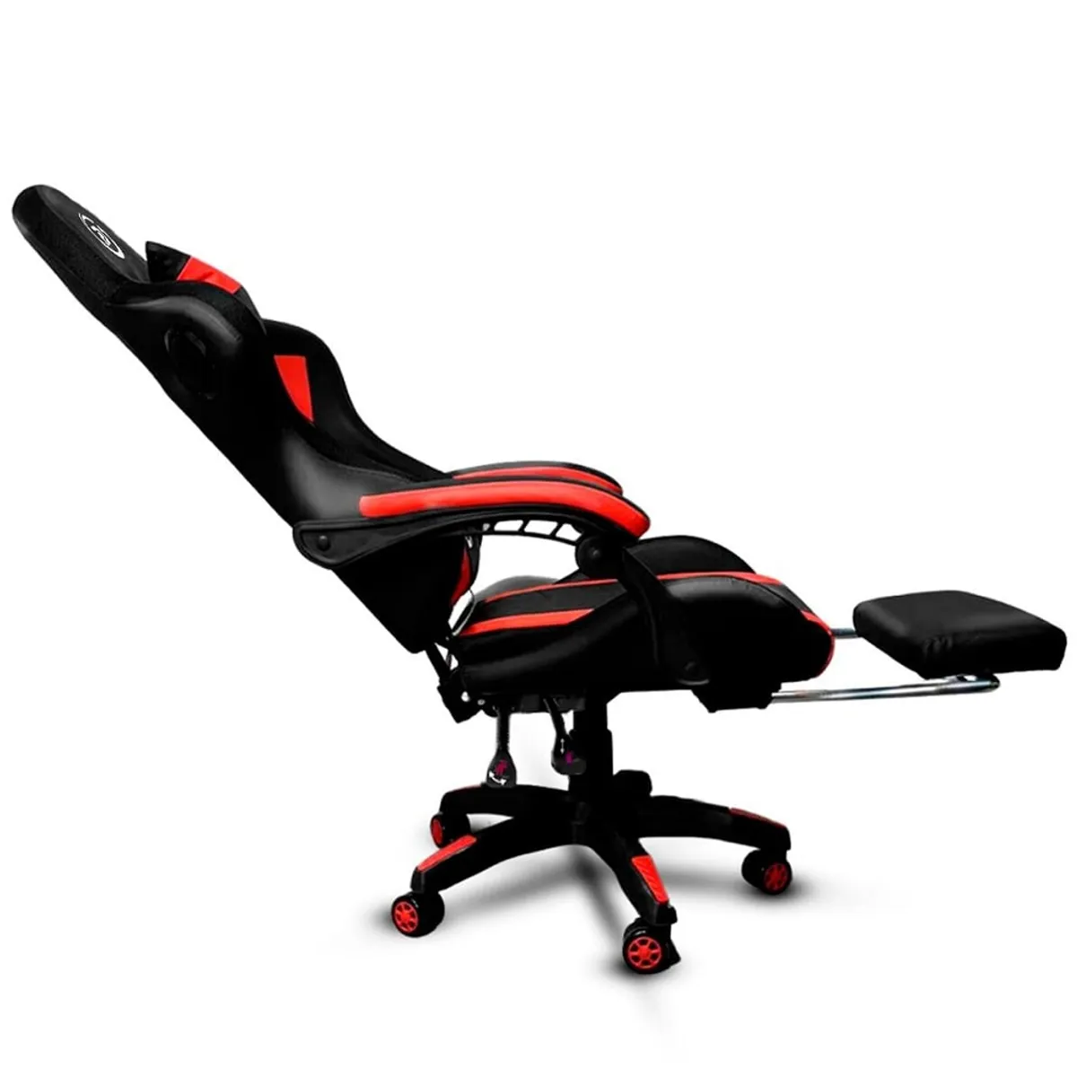 SM - Silla Gamer DP PRO-LB luz RGB Bluetooth Masajeador Color Rojo-Negro
