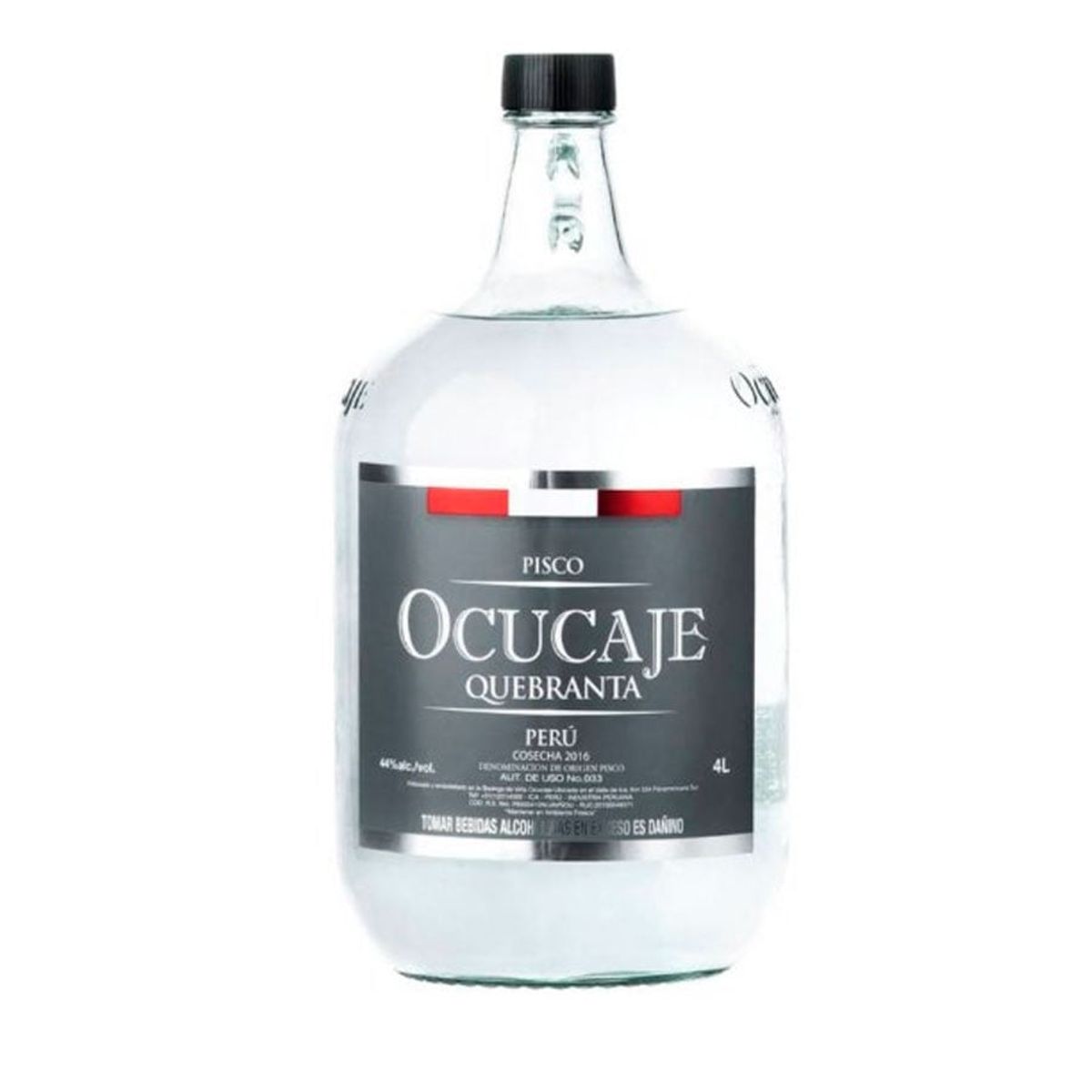 OCUCAJE - Pisco Ocucaje Quebranta Damajuana 4 litros