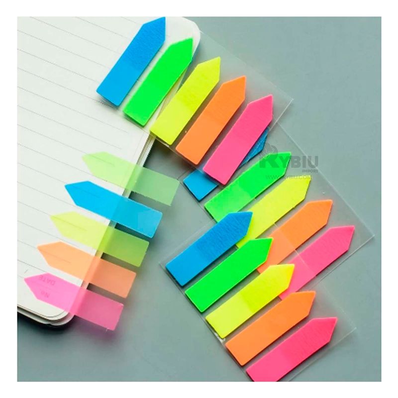 RYBIU IMPORT - Post It Bonitos Multicolor en Transparente Y+Gift Stickers