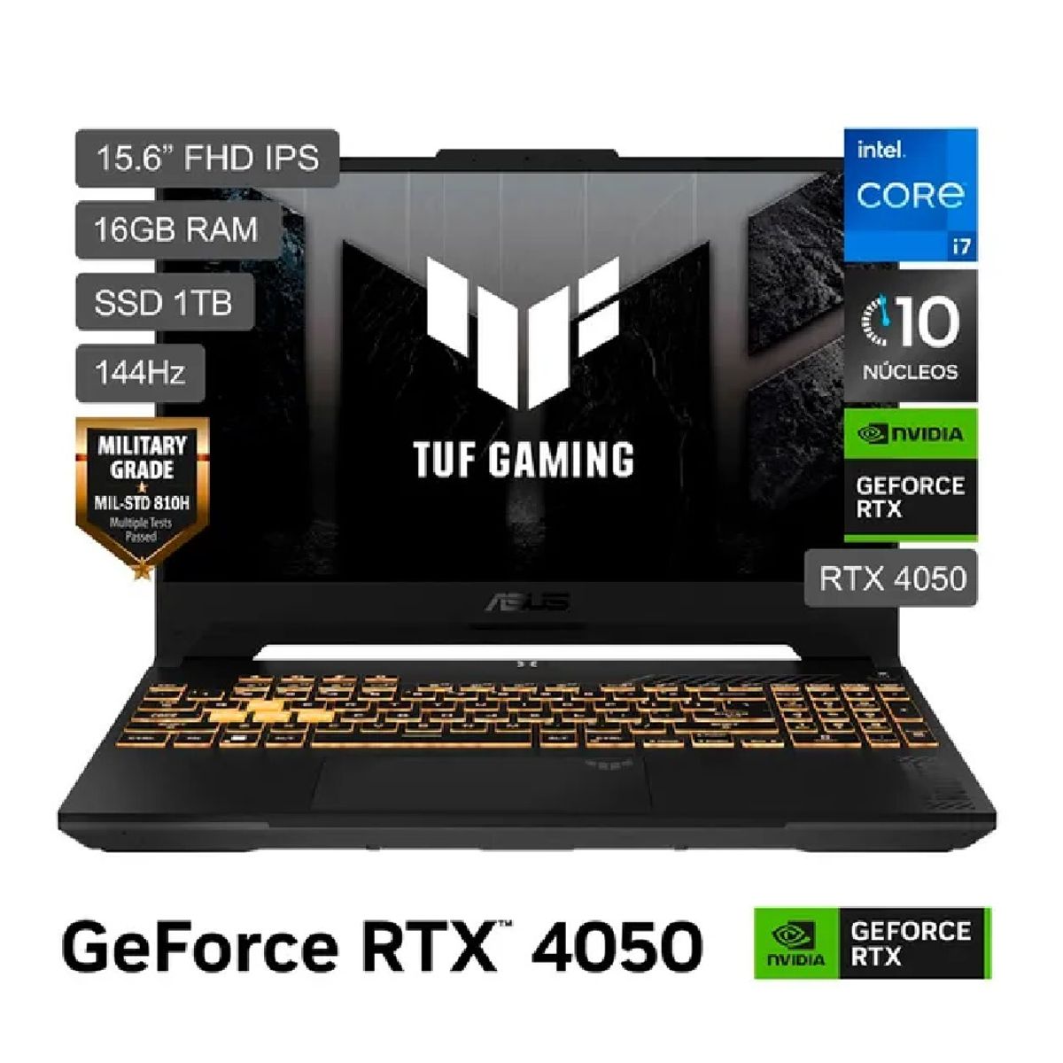 ASUS - Laptop ASUS TUF Gaming FX507 15.6'' Intel Core i7-13620H 16GB DDR5 1TB RTX 4050 Windows 11 Español