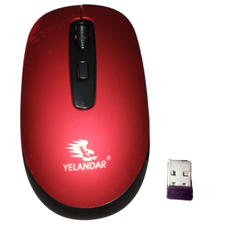 GENERICO - Mouse inalámbrico Yelandar W83 Rojo 4 botones 1600 DPI
